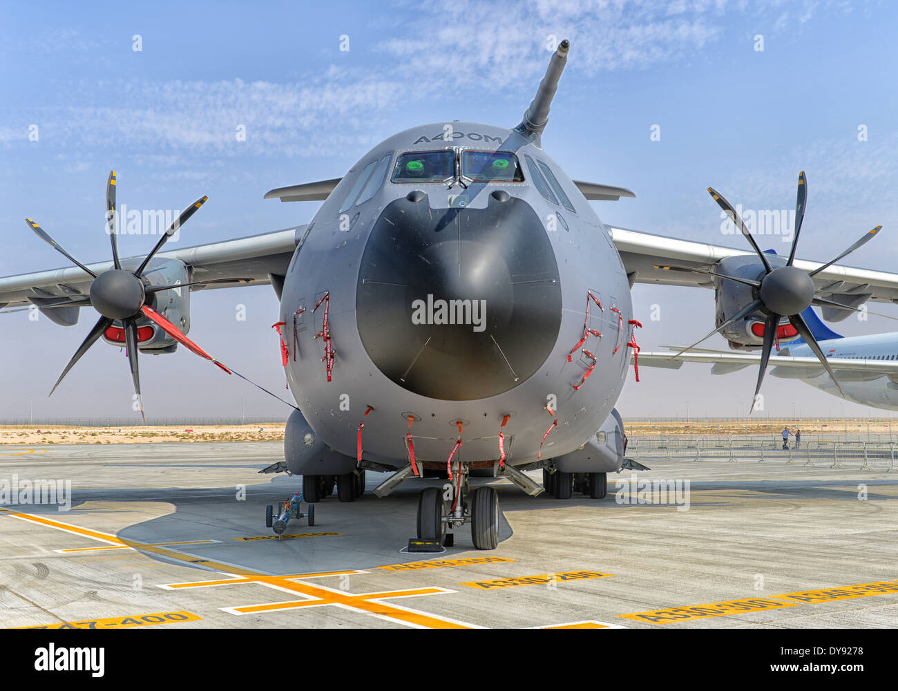 Airbus A400M at Dubai Air Show in 2013, UAE Stock Photo