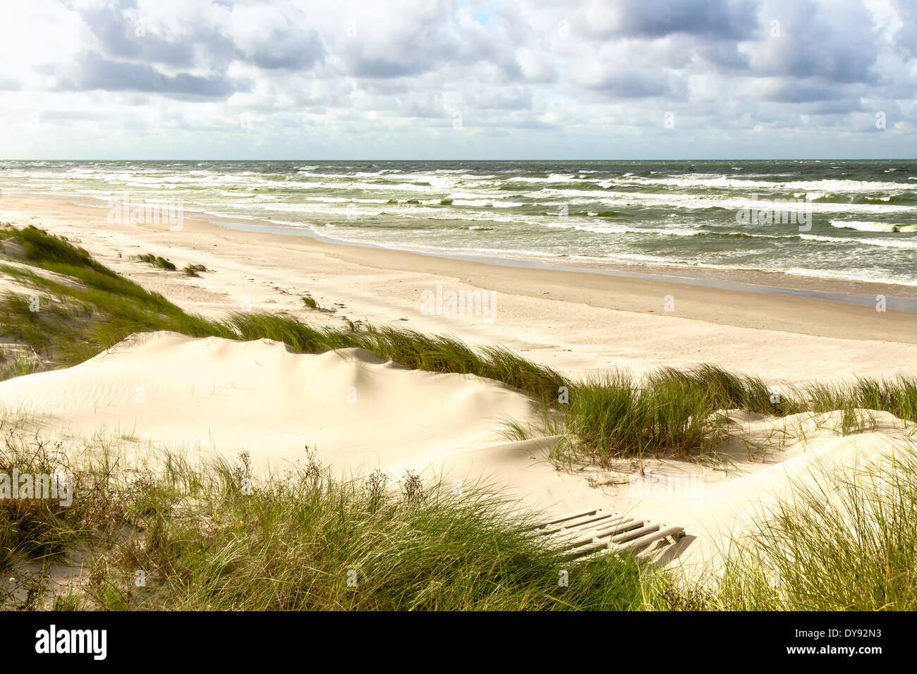 Sand dunes on the Baltic sea coastline in Nida. Lithuania Stock Photo