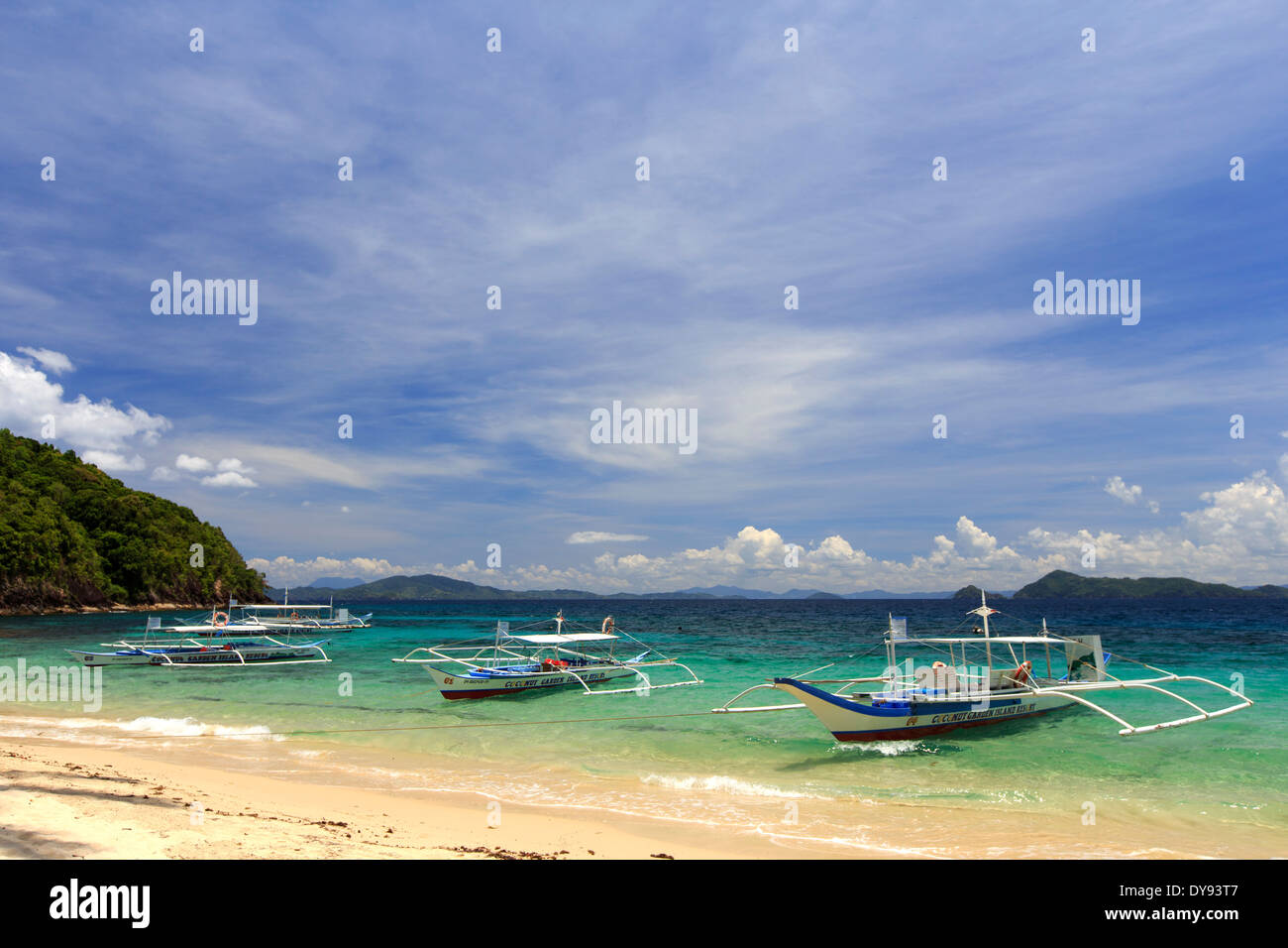 Philippines, Palawan, Port Barton, Cacnipa Island Stock Photo