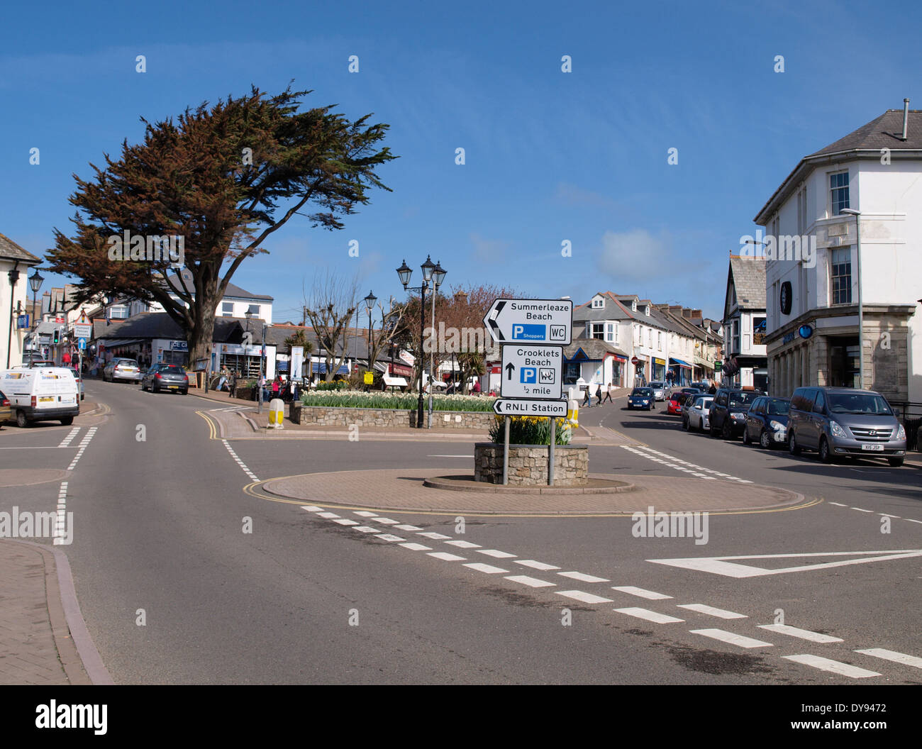 Bude town centre, Cornwall, UK Stock Photo Alamy