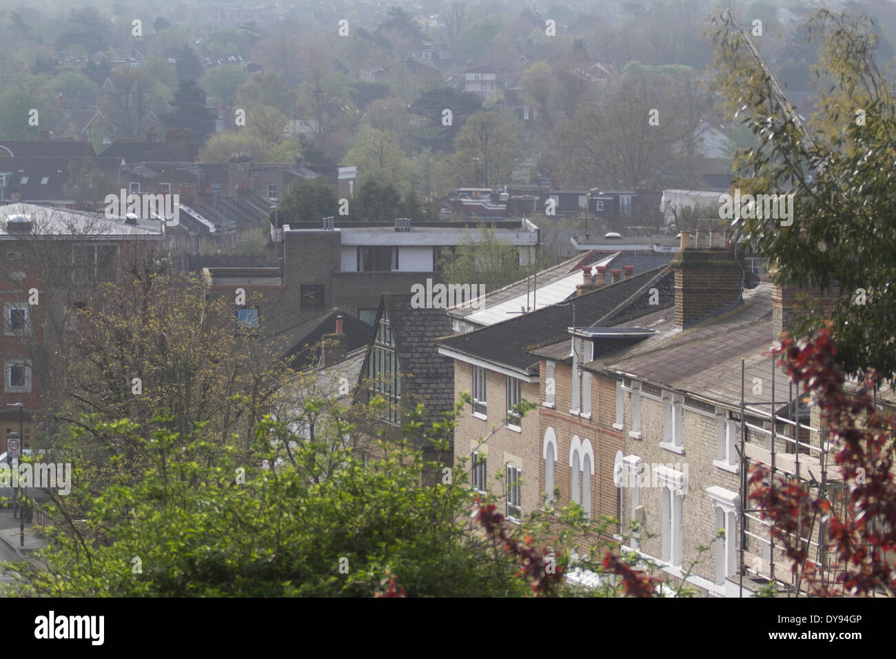 Wimbledon London, UK. 10th April 2014.  House prices continued their upward trend with a 15 month consecutive rise to reach a six year high according to the (NBS) Nationwide Building Society Credit:  amer ghazzal/Alamy Live News Stock Photo
