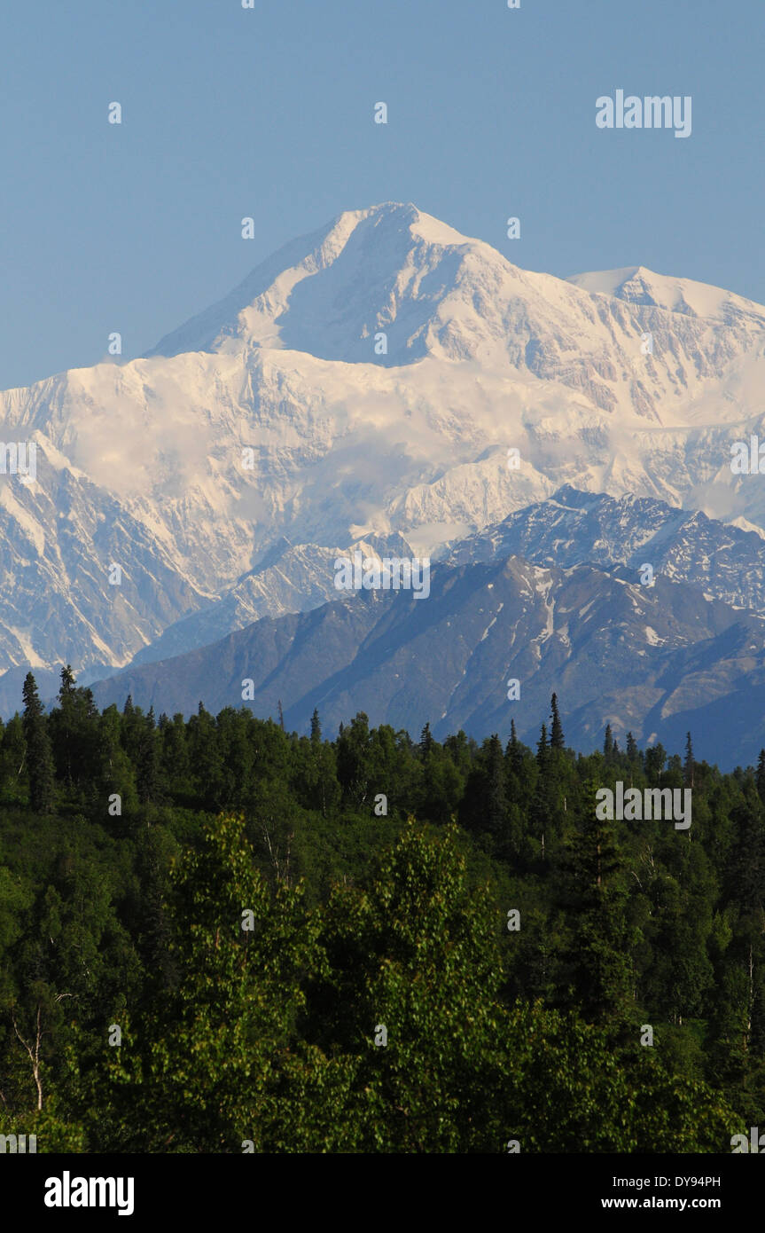 Mt. McKinley from Talkeetna. Alaska Stock Photo - Alamy