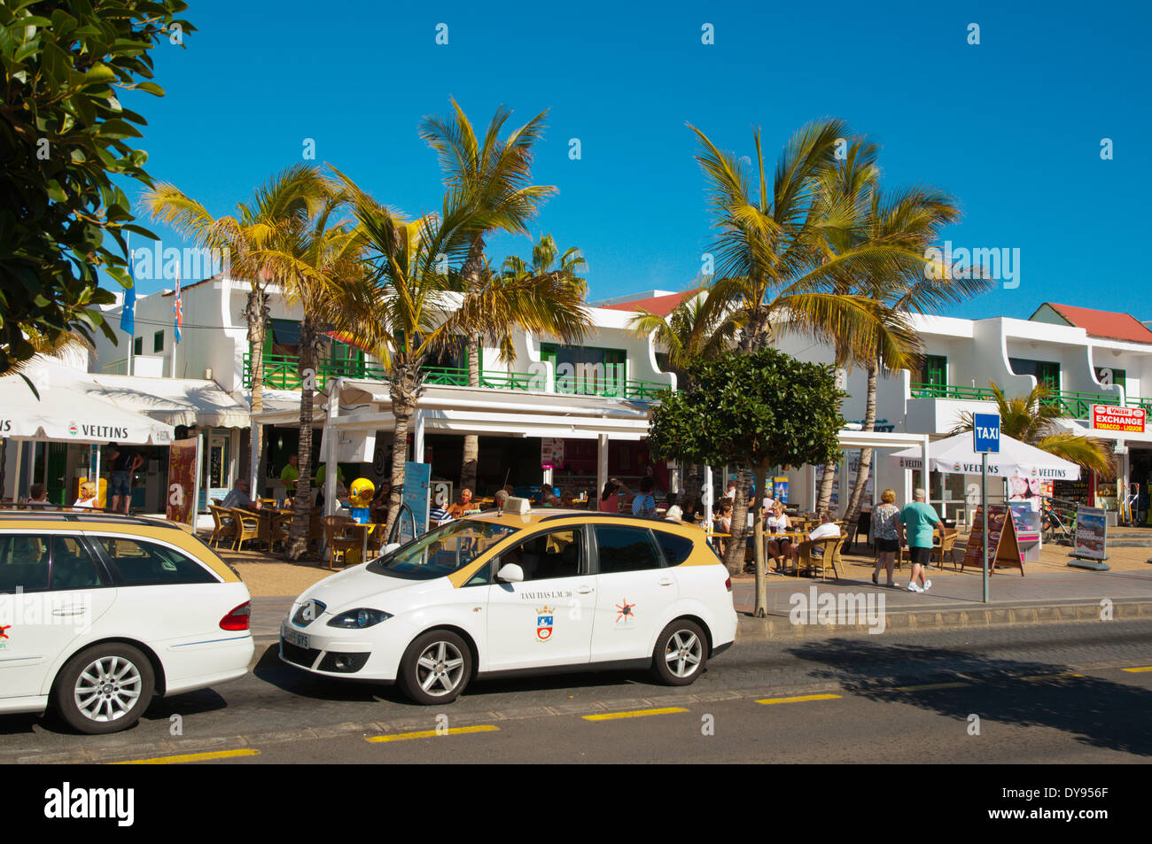 Avenida de las Playas main street, Puerto del Carmen, Lanzarote, Canary