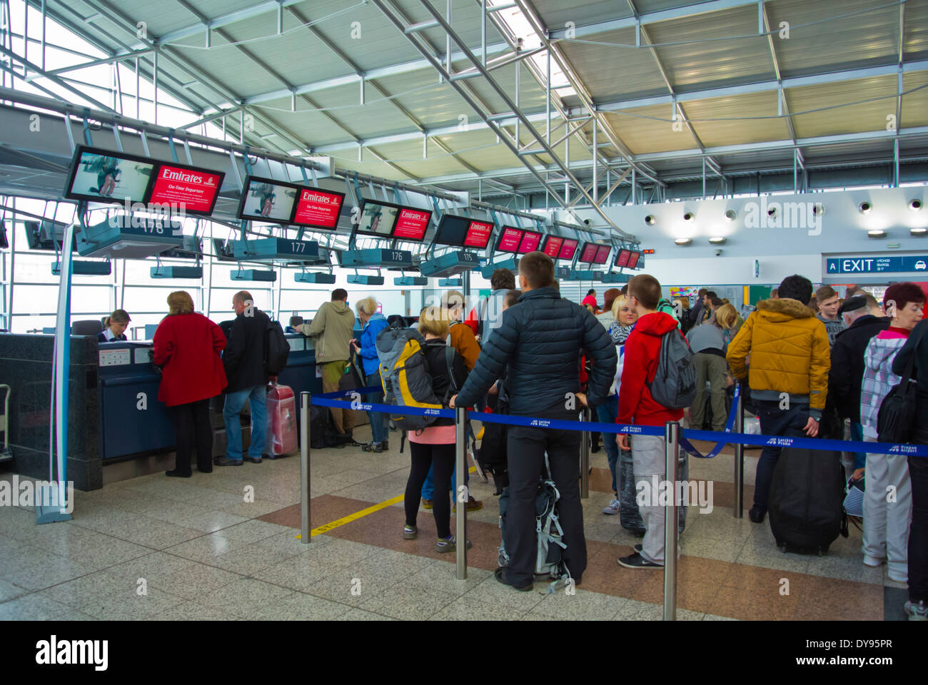 Terminal 1, VAclav Havel airport, Prague, Czech Republic, Europe Stock Photo