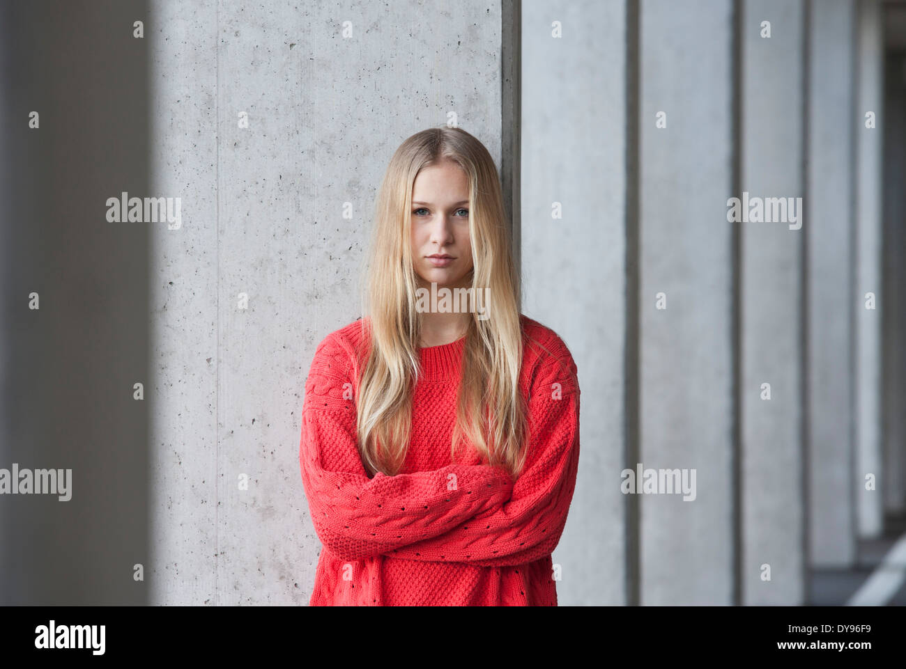 Portrait of unhappy teenage girl Stock Photo