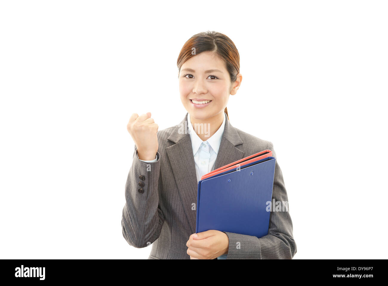 Smiling female office worker Stock Photo