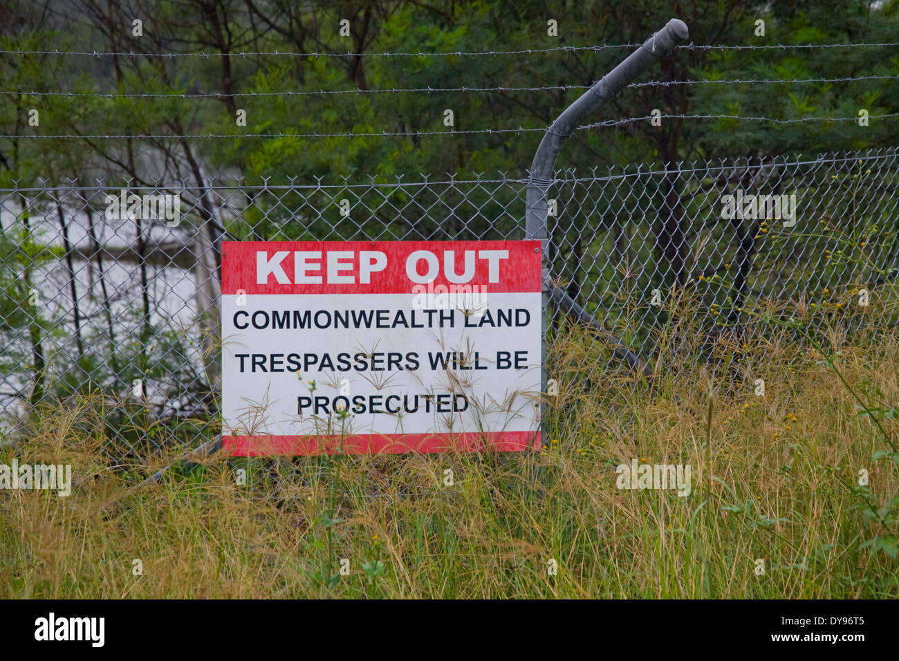 australian federal ( commonwealth) government land that it owns at badgerys creek,western sydney Stock Photo