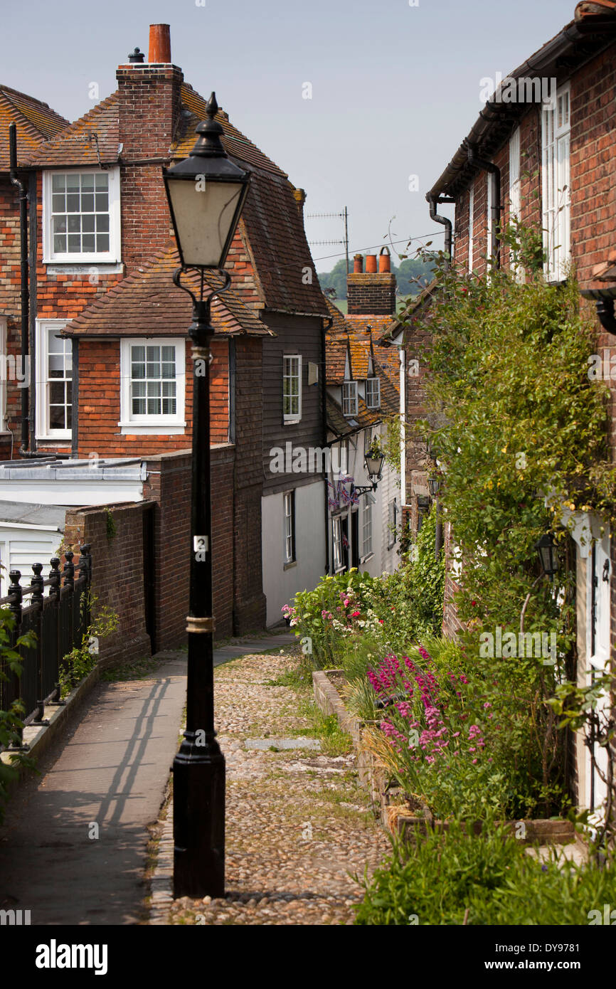 UK, England, East Sussex, Rye, Traders Passage, lane between Mermaid & Watchbell streets Stock Photo