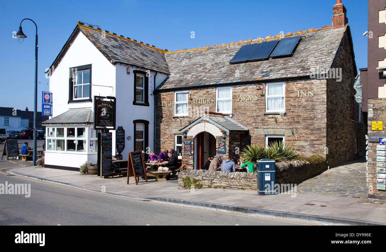 The King Aurthur's Arms Inn public house or pub at Tintagel Cornwall West Country England UK Stock Photo