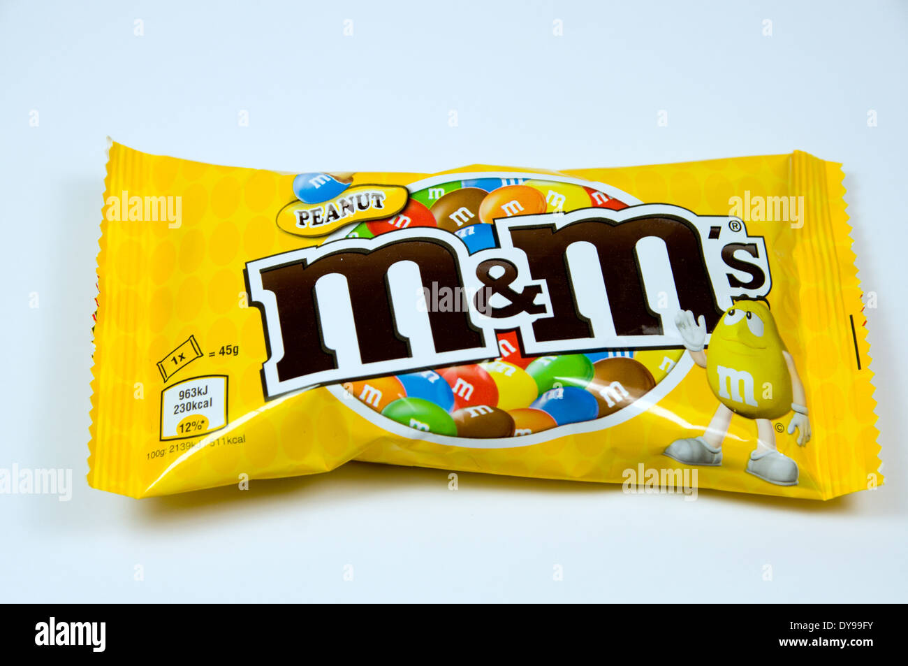 Packet of m&m's sweets. Stock Photo