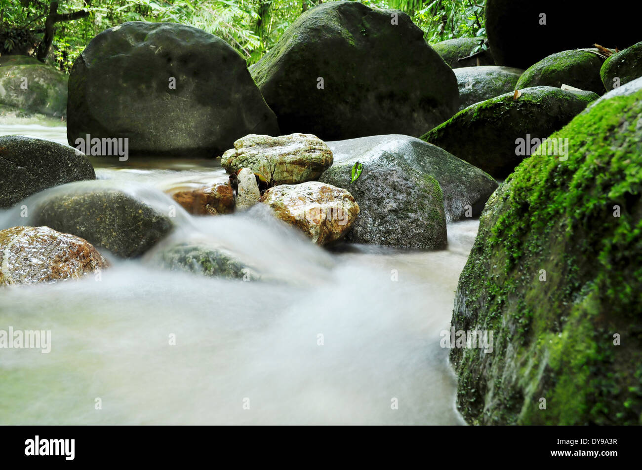 River at Sungai Tua, Ulu Yam, Malaysia Stock Photo