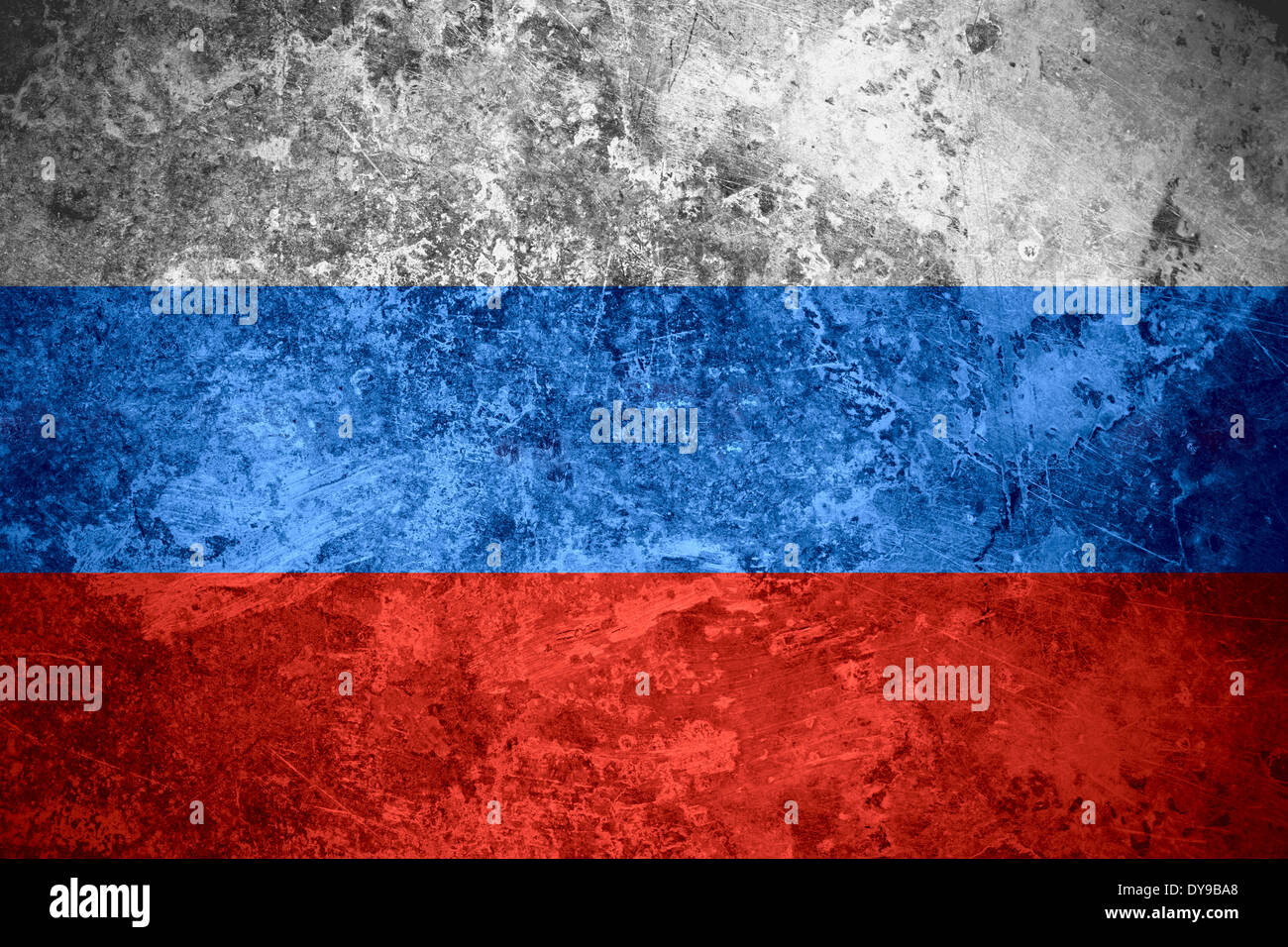 National Flagge im Vintage Design Russland Flag of Russia - Blechschild 30  x 20 cm