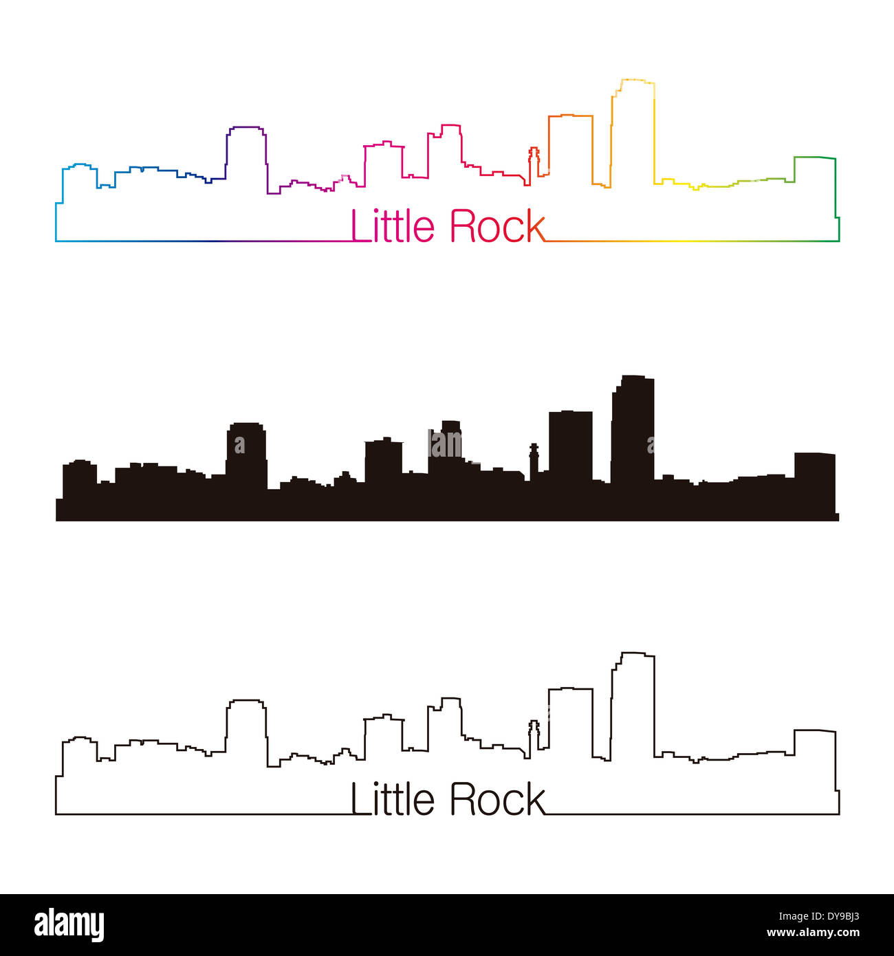 Little Rock skyline linear style Stock Photo Alamy