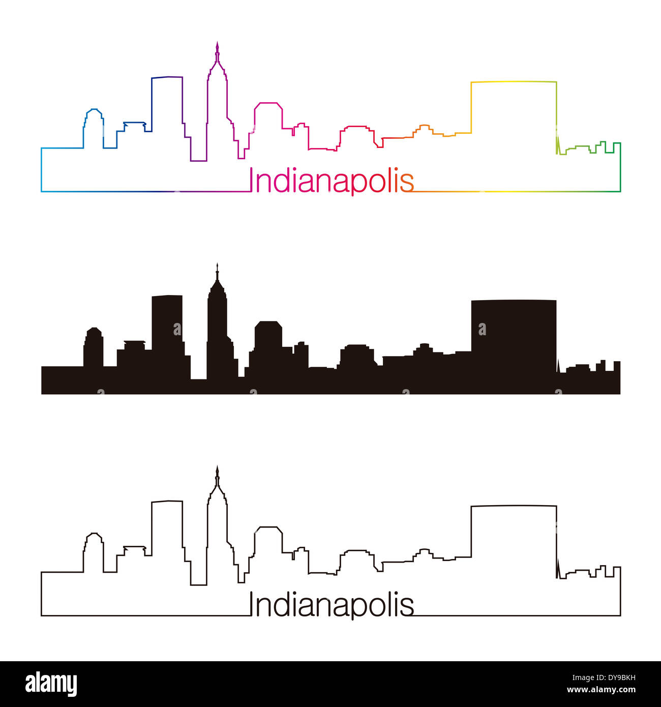 Indianapolis skyline vector hires stock photography and images Alamy