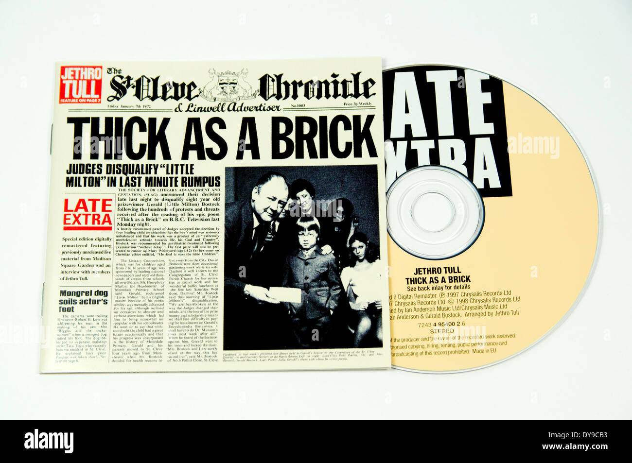 Thick As A Brick Album by Jethro Tull, 1970s prog rock Stock Photo Alamy