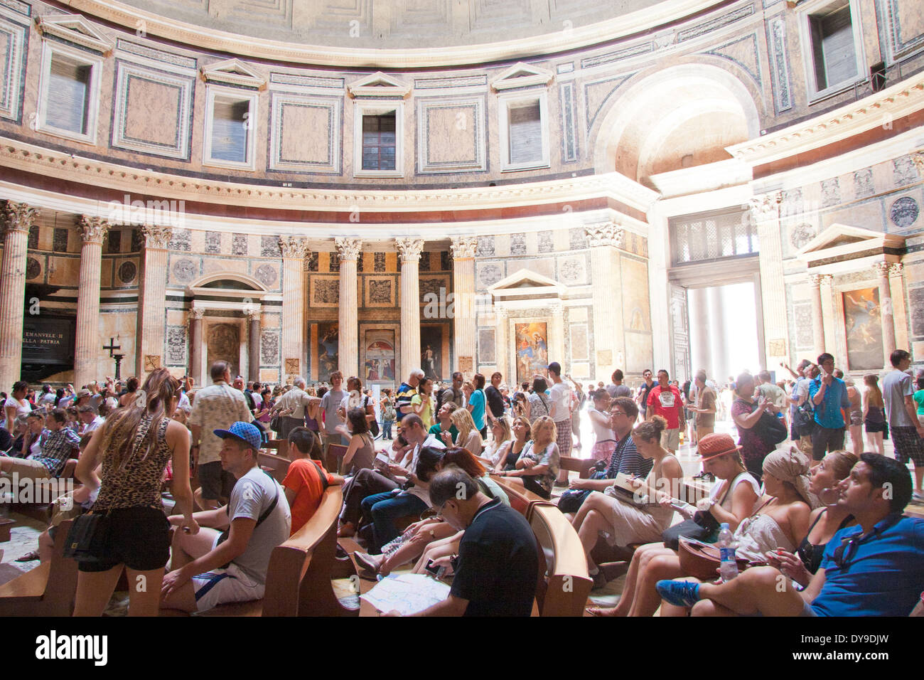 Inside the Pantheon; Rome Stock Photo