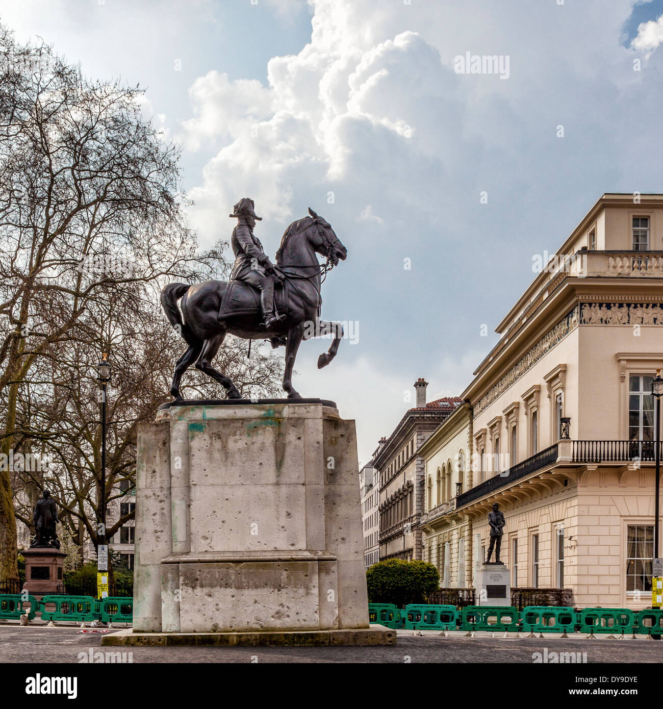 Sir Keith Park mounted on horse A bronze sculpture in Waterloo Place