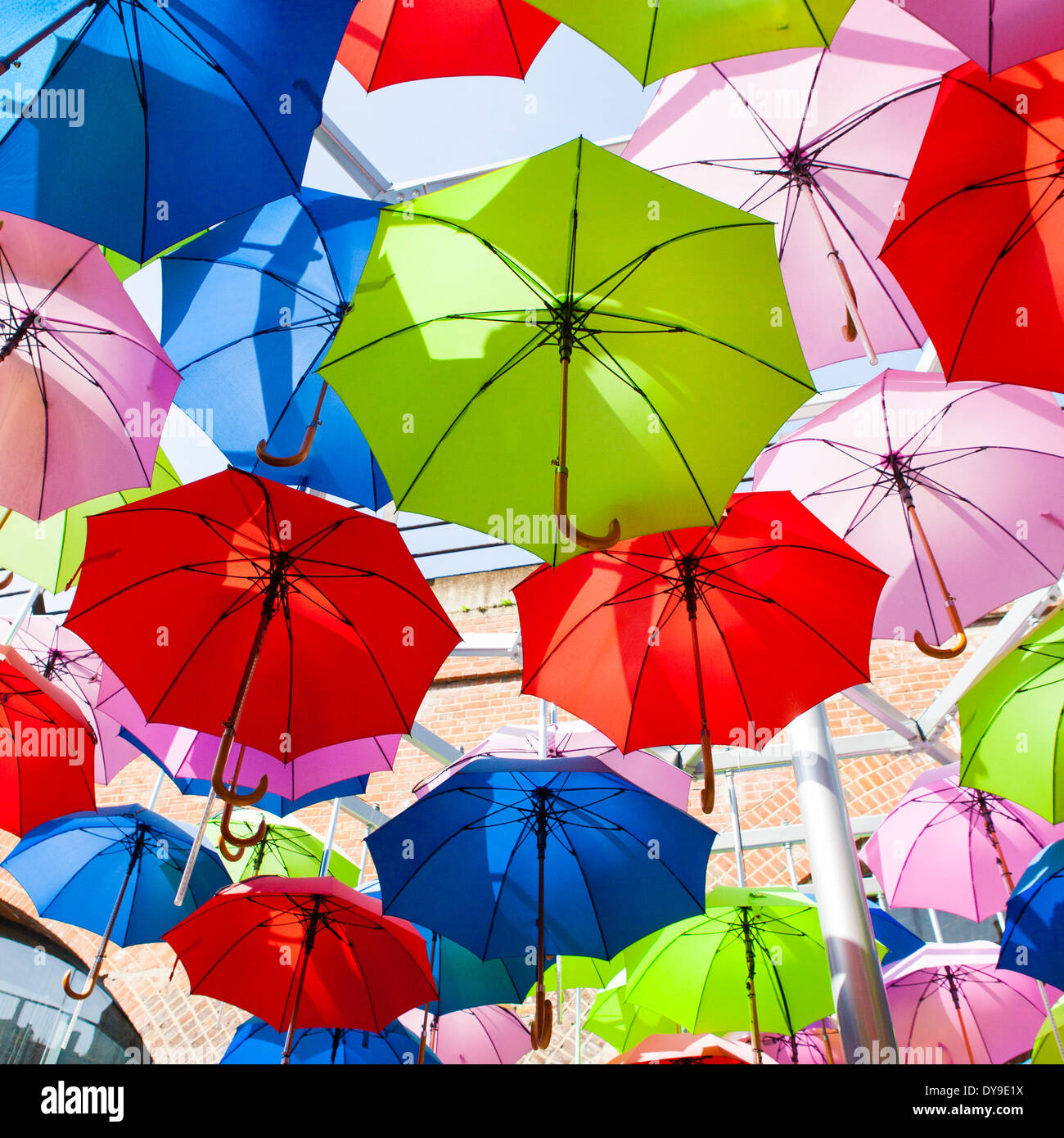 Rainbow coloured umbrellas hires stock photography and images Alamy