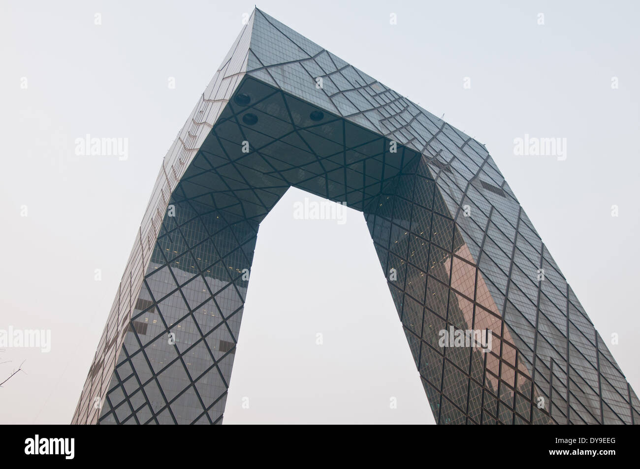 China Central Television (CCTV) Headquarters modern building on East Third Ring Road, Guanghua Road in Beijing Stock Photo
