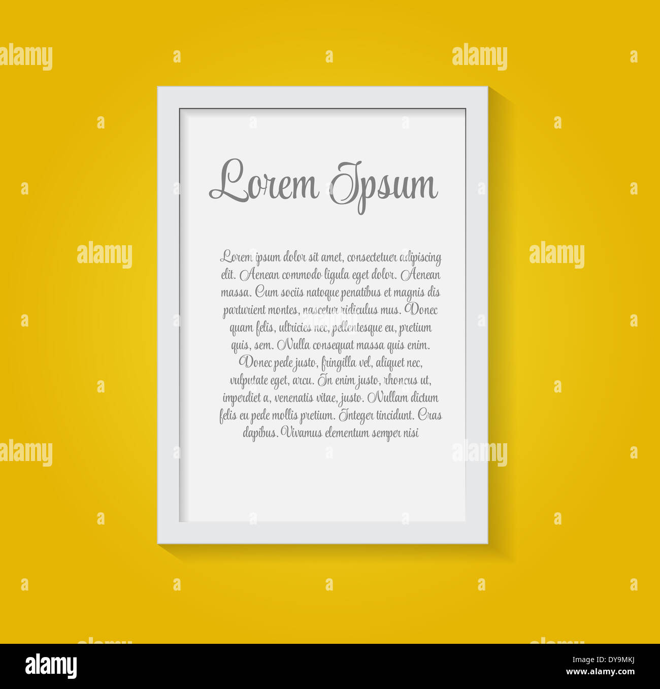 Frame on Wall for Your Text and Images, Vector Illustration Stock Photo ...