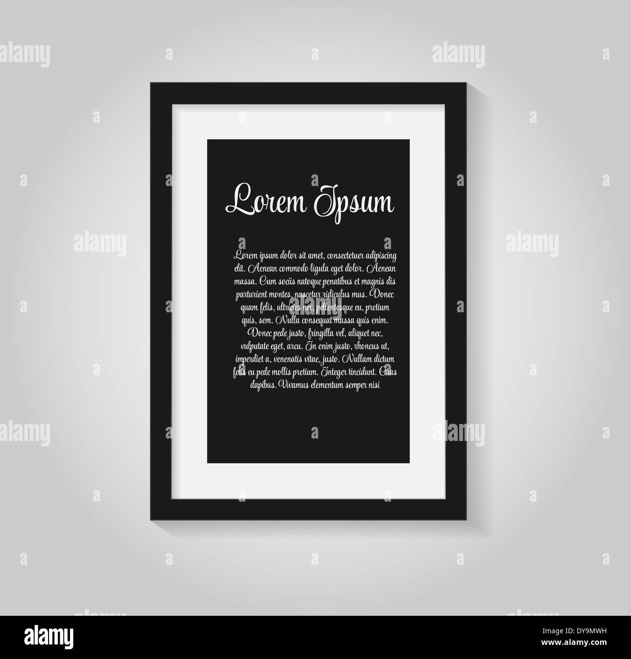 Frame on Wall for Your Text and Images, Vector Illustration Stock Photo ...