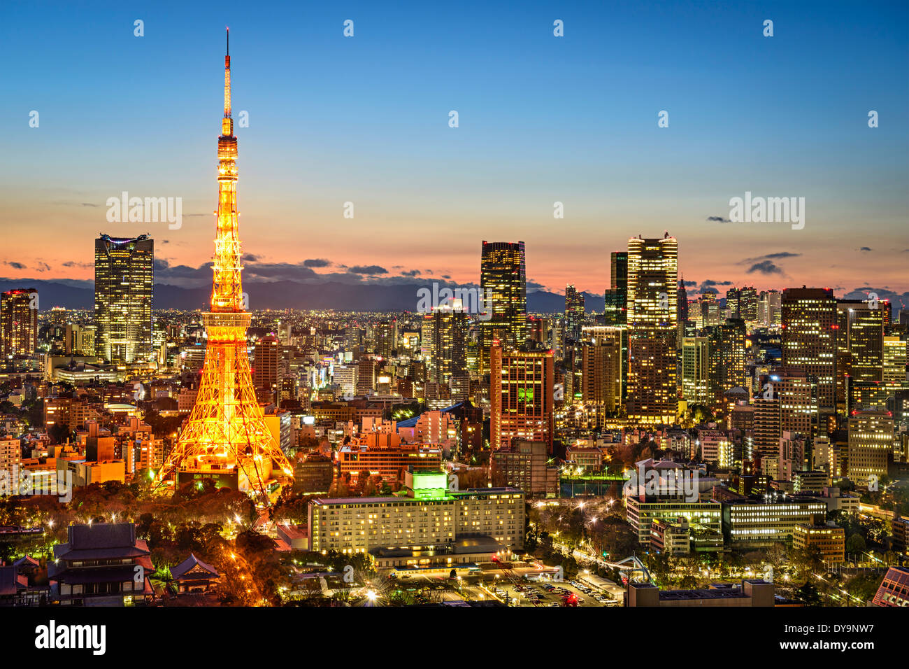 Tokyo, Japan City Skyline Stock Photo