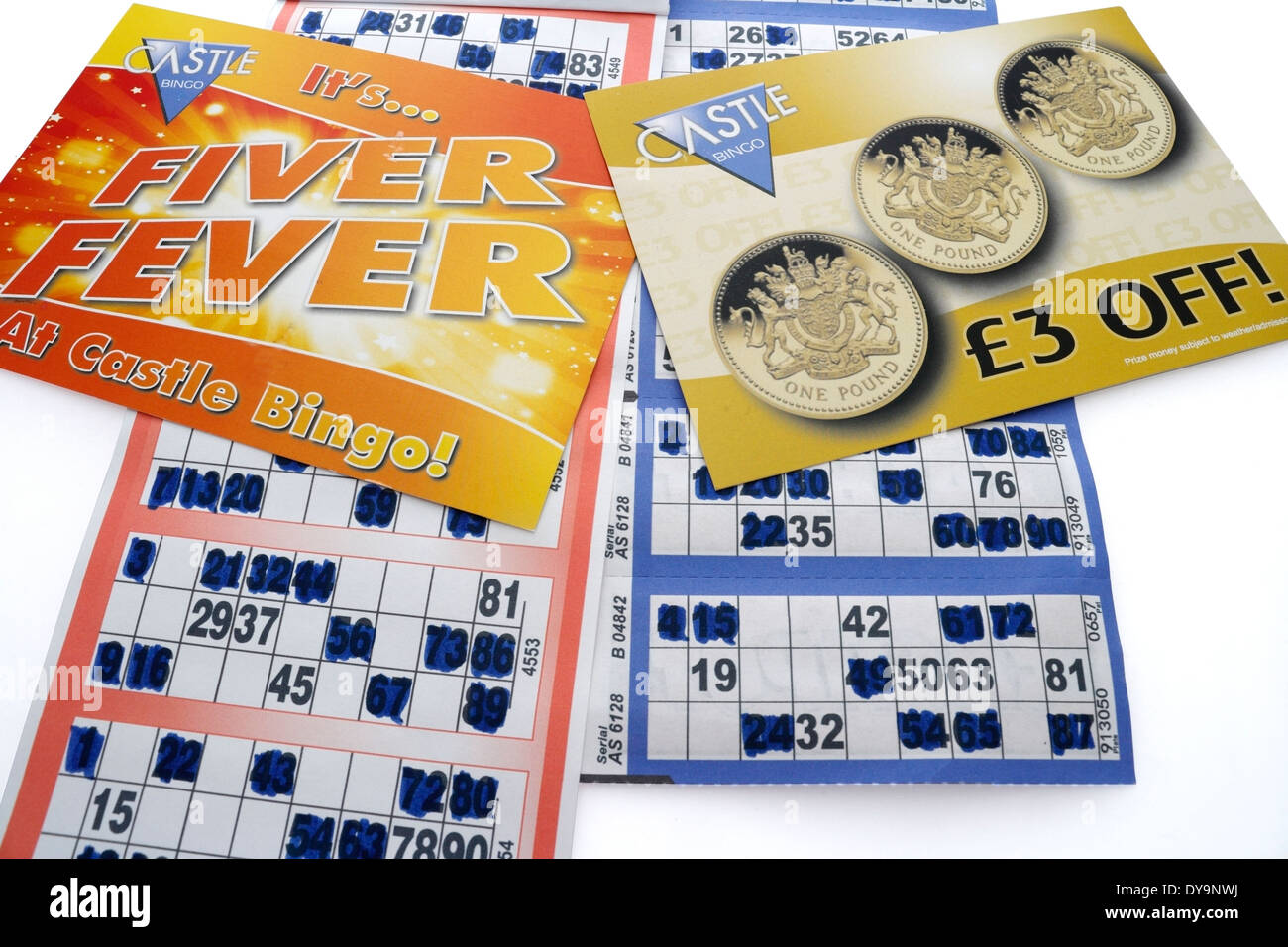 Play bingo at Castle Bingo UK Stock Photo Alamy