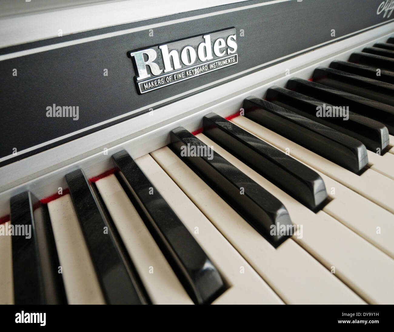 A Fender Rhodes Piano keyboard Stock Photo