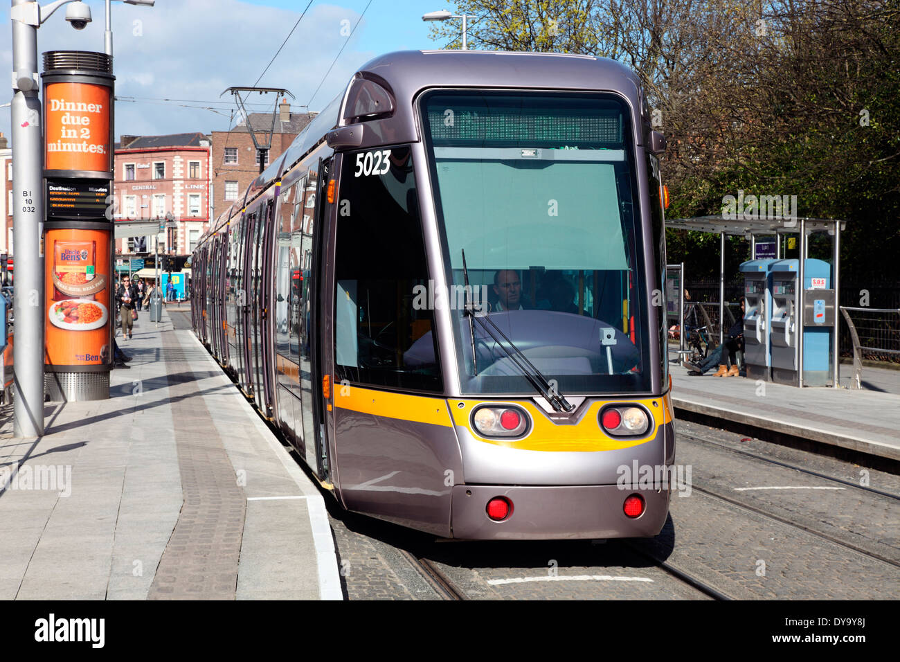 The Luas, Dublin's public transport system, in St Stephens Green, Dublin Stock Photo Alamy