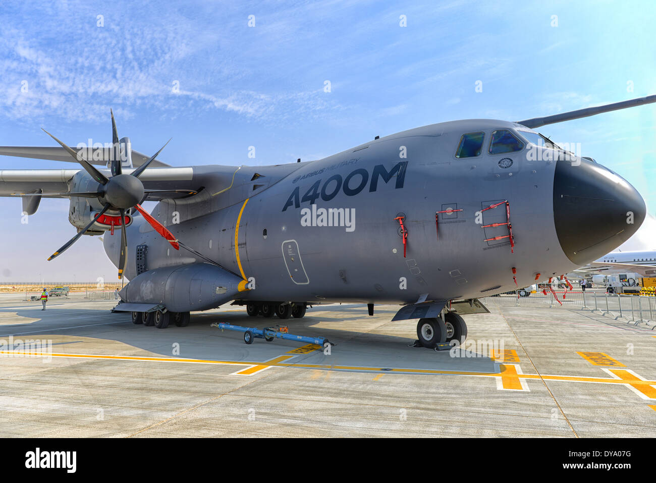 Airbus A400M at Dubai Air Show in 2013, UAE Stock Photo