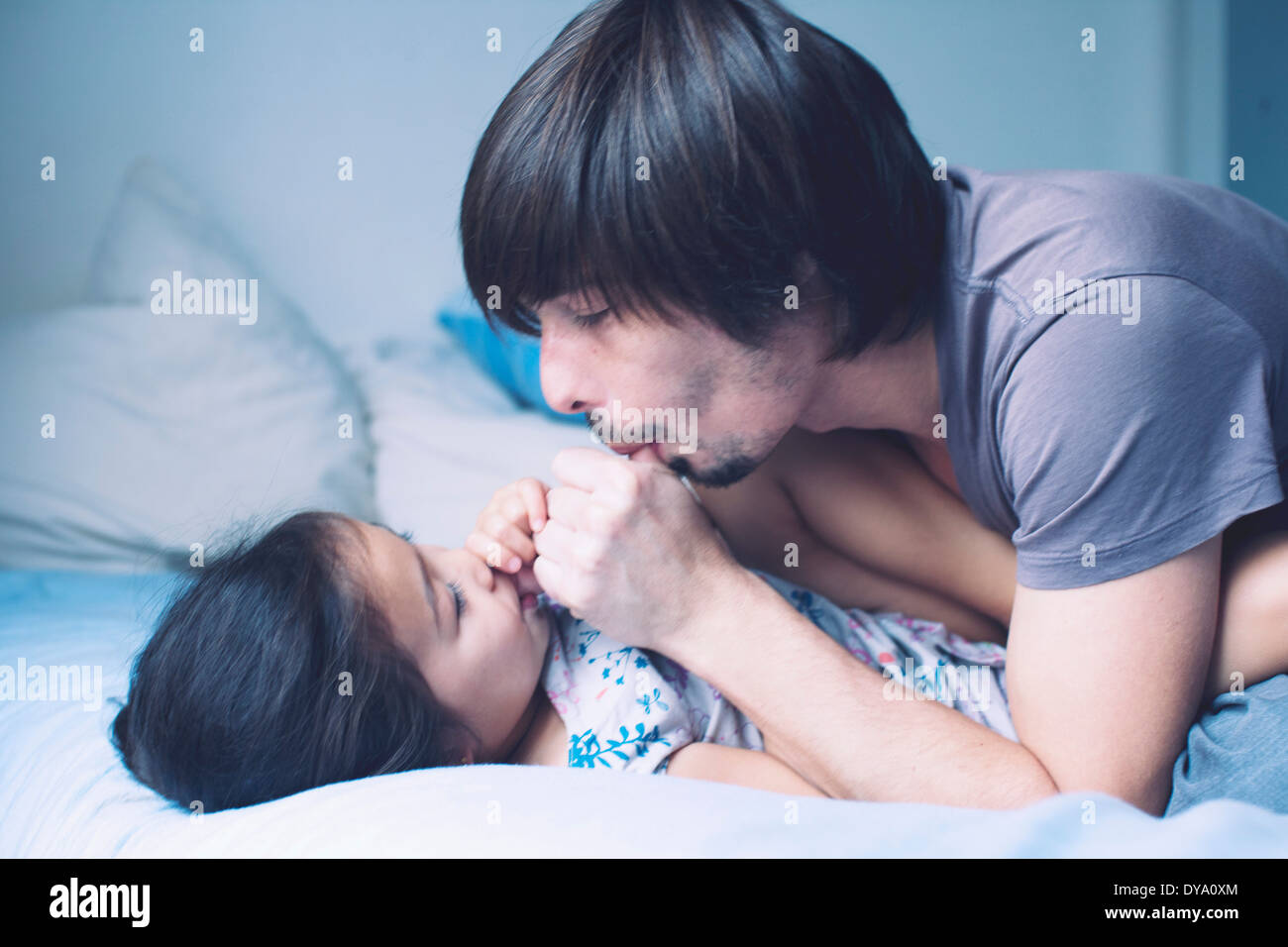 Father spending quality time with young daughter Stock Photo