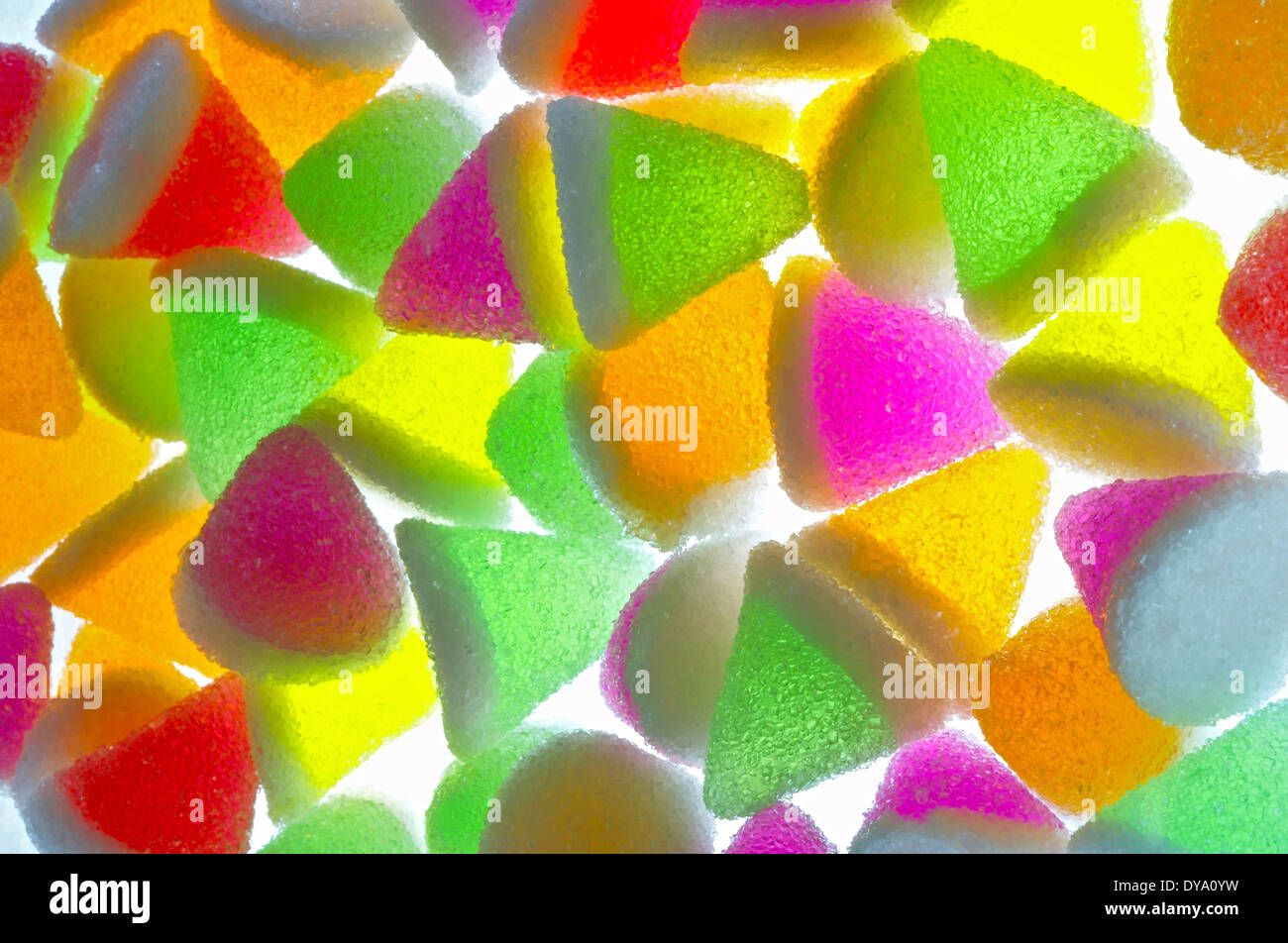 handful of different color pieces of marmalade Stock Photo Alamy