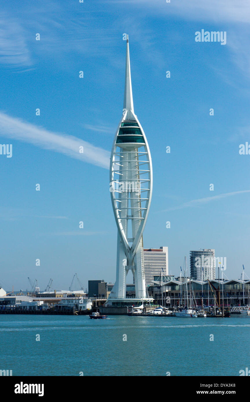 The Spinnaker Tower in Portsmouth Harbour. Stock Photo