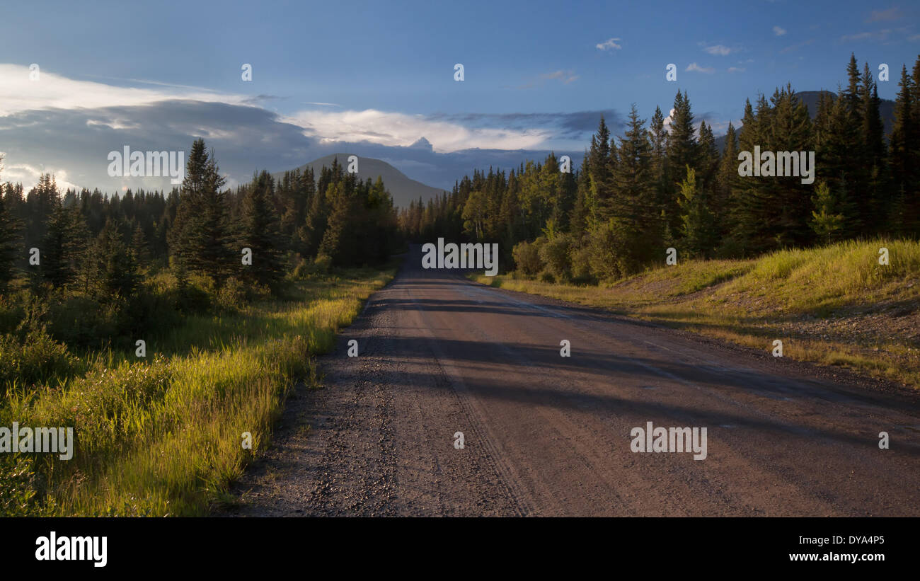 Alberta, Canada, scenery, landscape, light, mood, North America, street Stock Photo