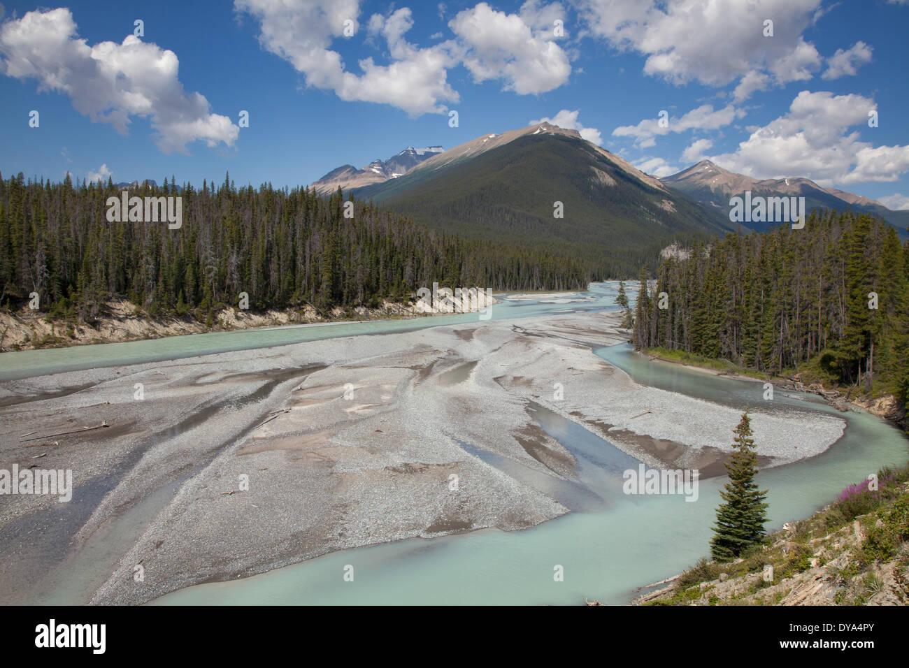 Alberta, Banff, national park, mountains, river, Canada, scenery 