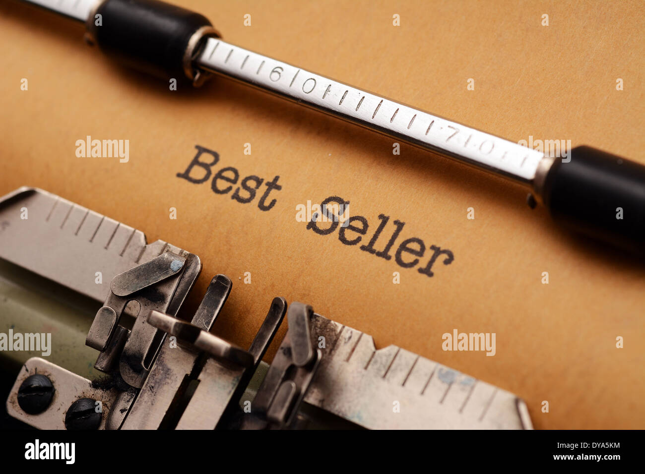Best seller text on typewriter Stock Photo