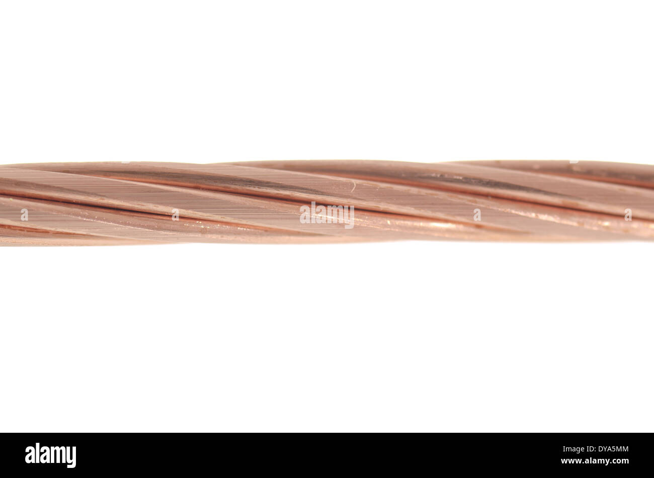 electrical cable end, exposed copper, electrical, electricity, close up
