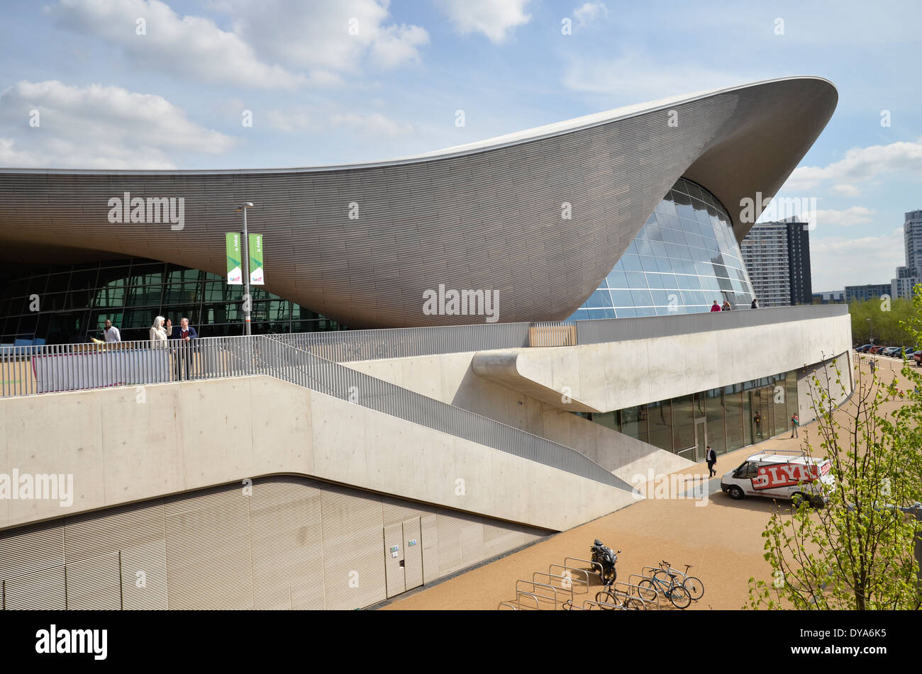 The Aquatic Centre at the Queen Elizabeth Olympic Park Stratford, London Stock Photo