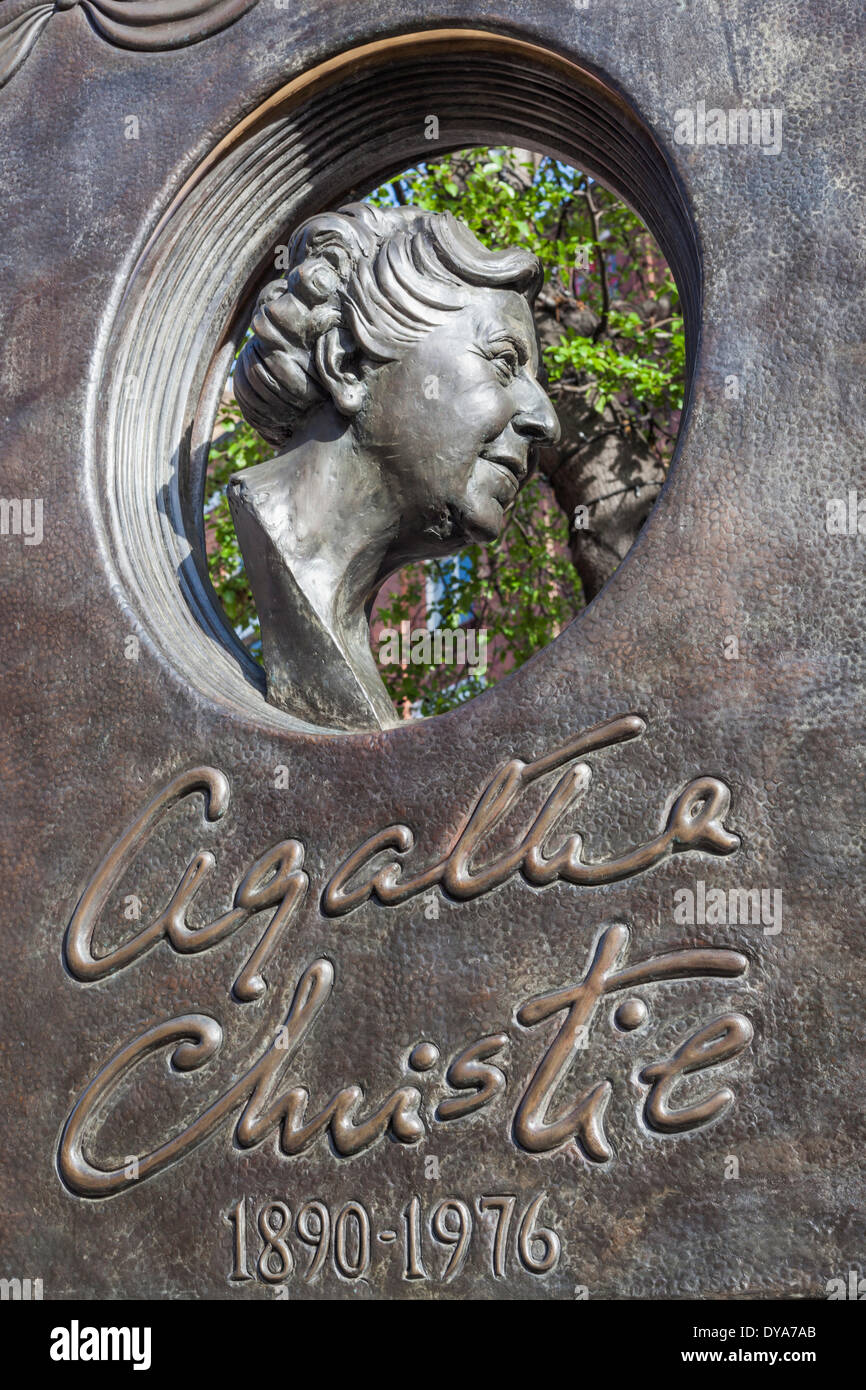 England, London, Covent Garden, Agatha Christie Memorial Statue by Ben