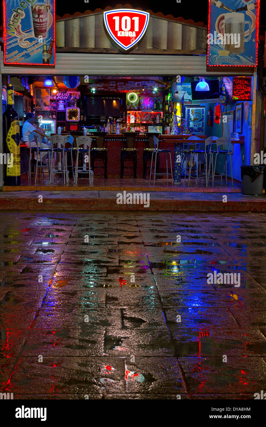 night nocturnal Baja Baja de Mexico Mexico Central America Cabo Cabo San Lucas bar reflection