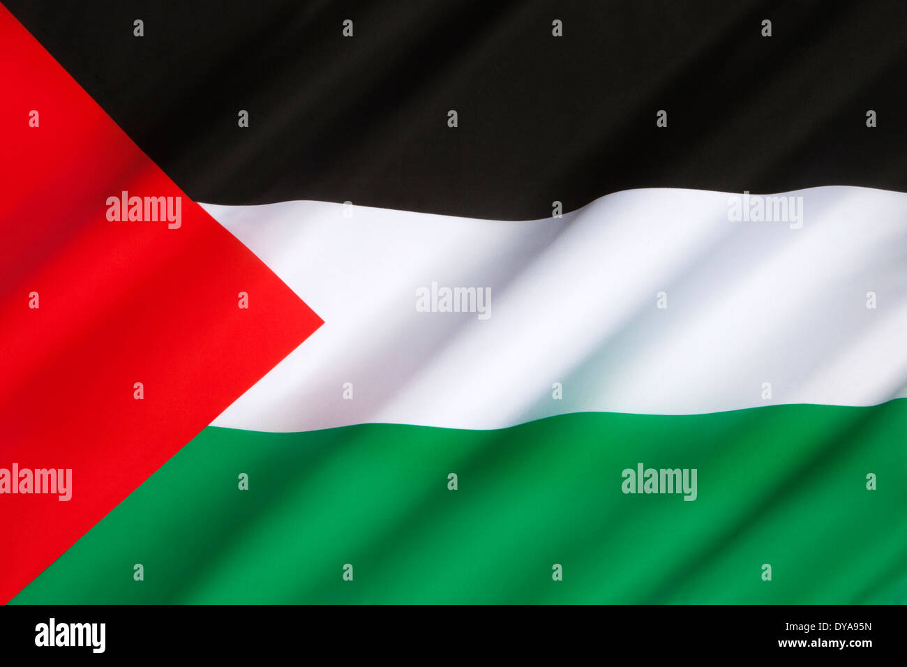 The flag of Palestinian Stock Photo