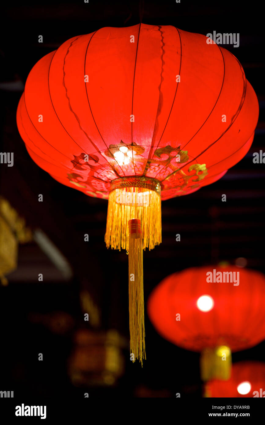 Close-up Chinese new year lanterns Stock Photo