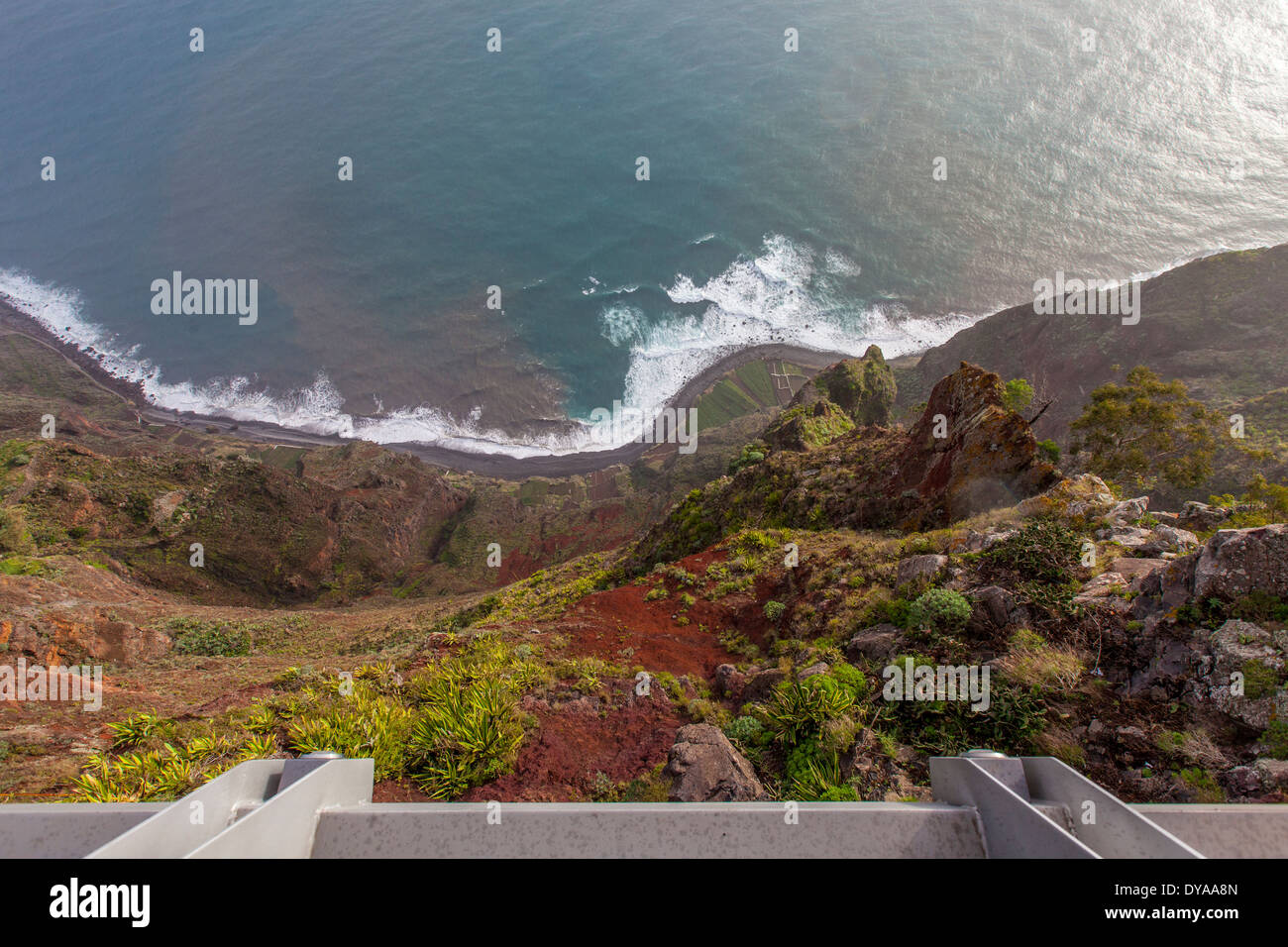 Cliff view, Madeira Island, Portugal Stock Photo