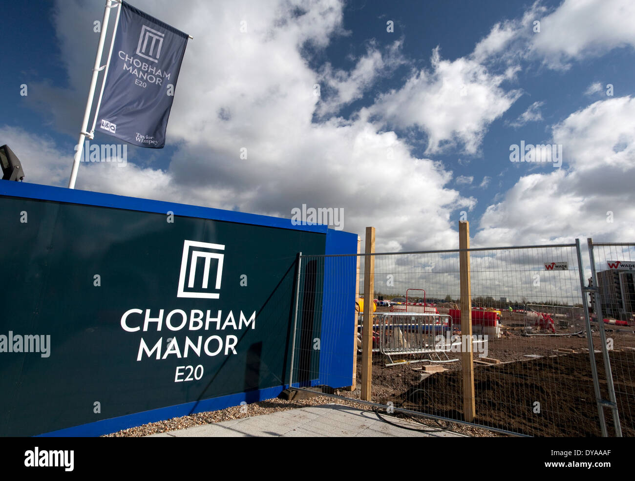 Chobham Manor E20, forthcoming residential development in Queen Elizabeth Olympic Park, London Stock Photo