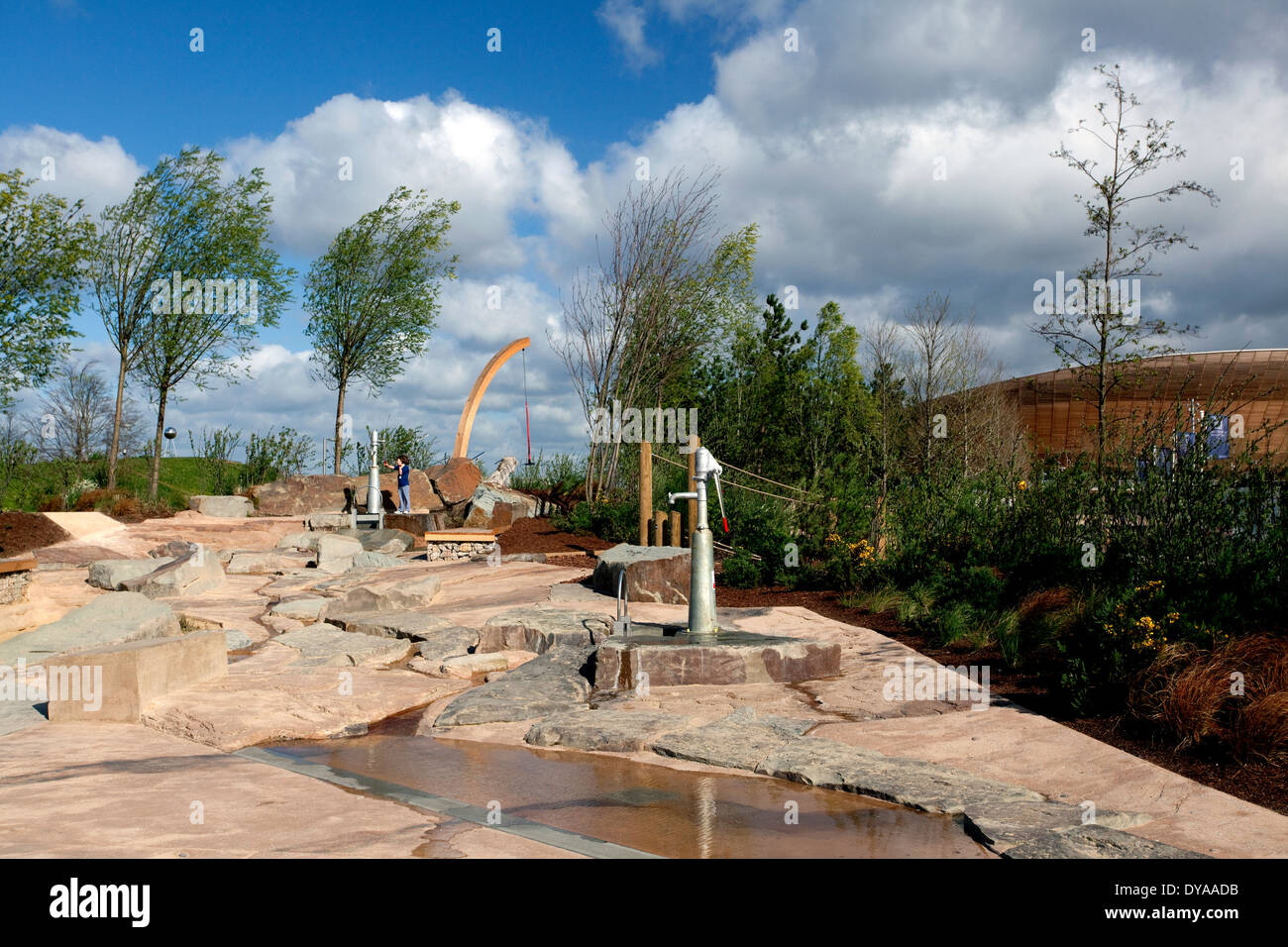Tumbling Bay Playground in Queen Elizabeth Olympic Park, London Stock