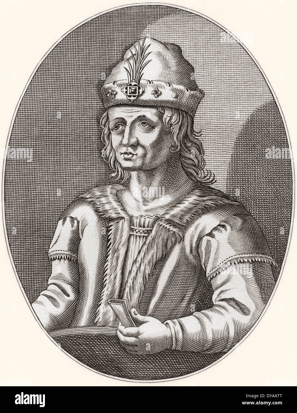 Robert II of Scotland, 1316 – 1390. King of Scots from 1371 to his death as the first monarch of the House of Stewart. Stock Photo