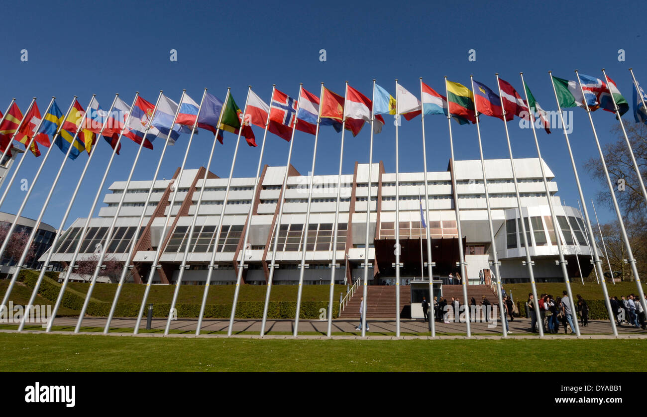 View of the European Council in Strasbourg ( France) on March, 20, 2014. Stock Photo