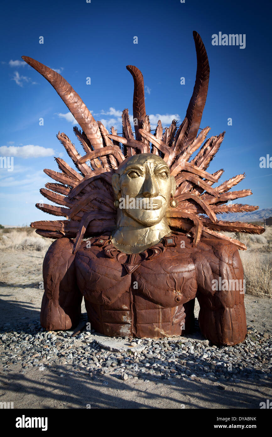 Chief sculpture, from the "Sky Art"collection of philanthropist Dennis