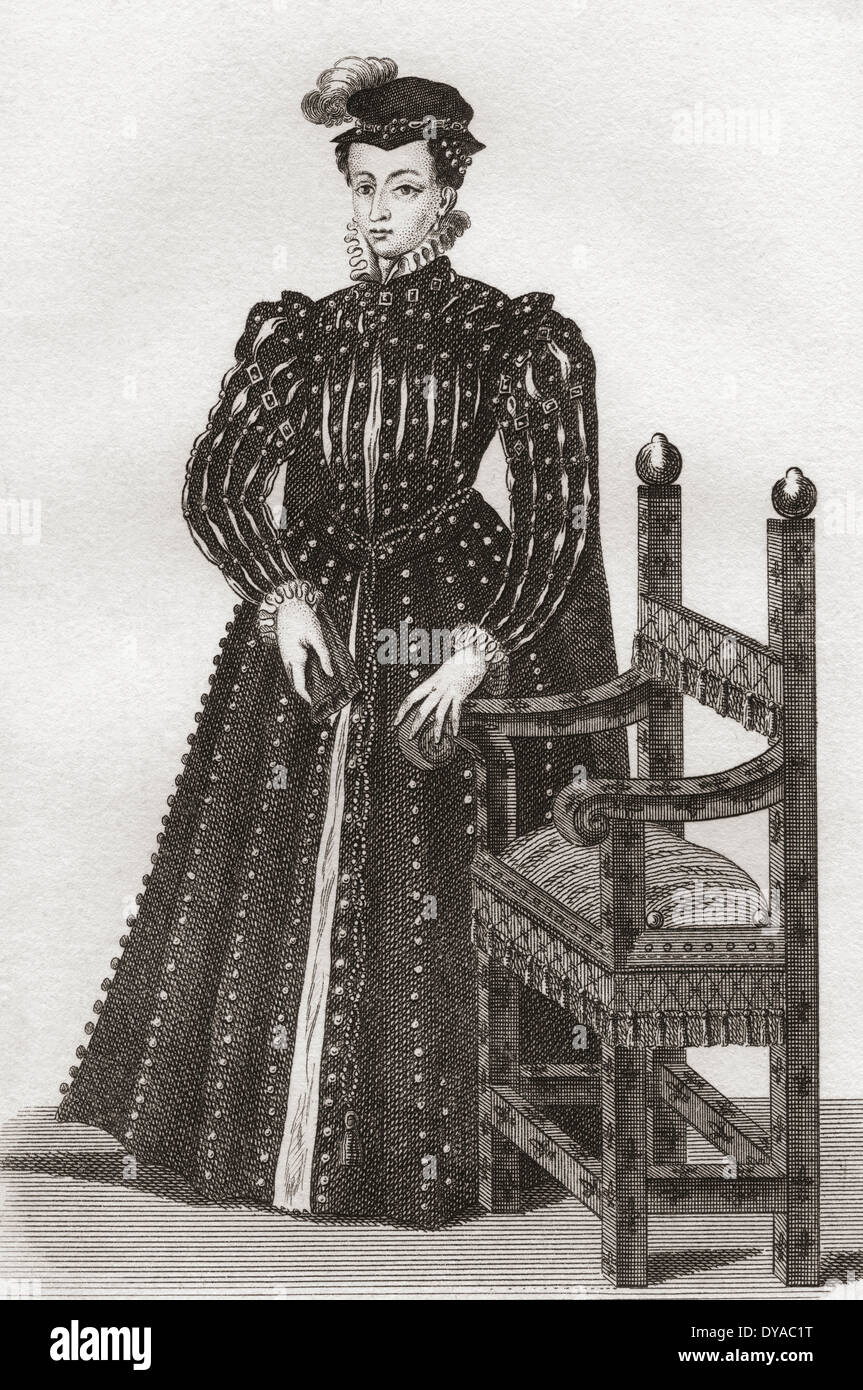 Mary, Queen of Scots, 1542 –1587, aka Mary Stuart or Mary I of Scotland. Stock Photo