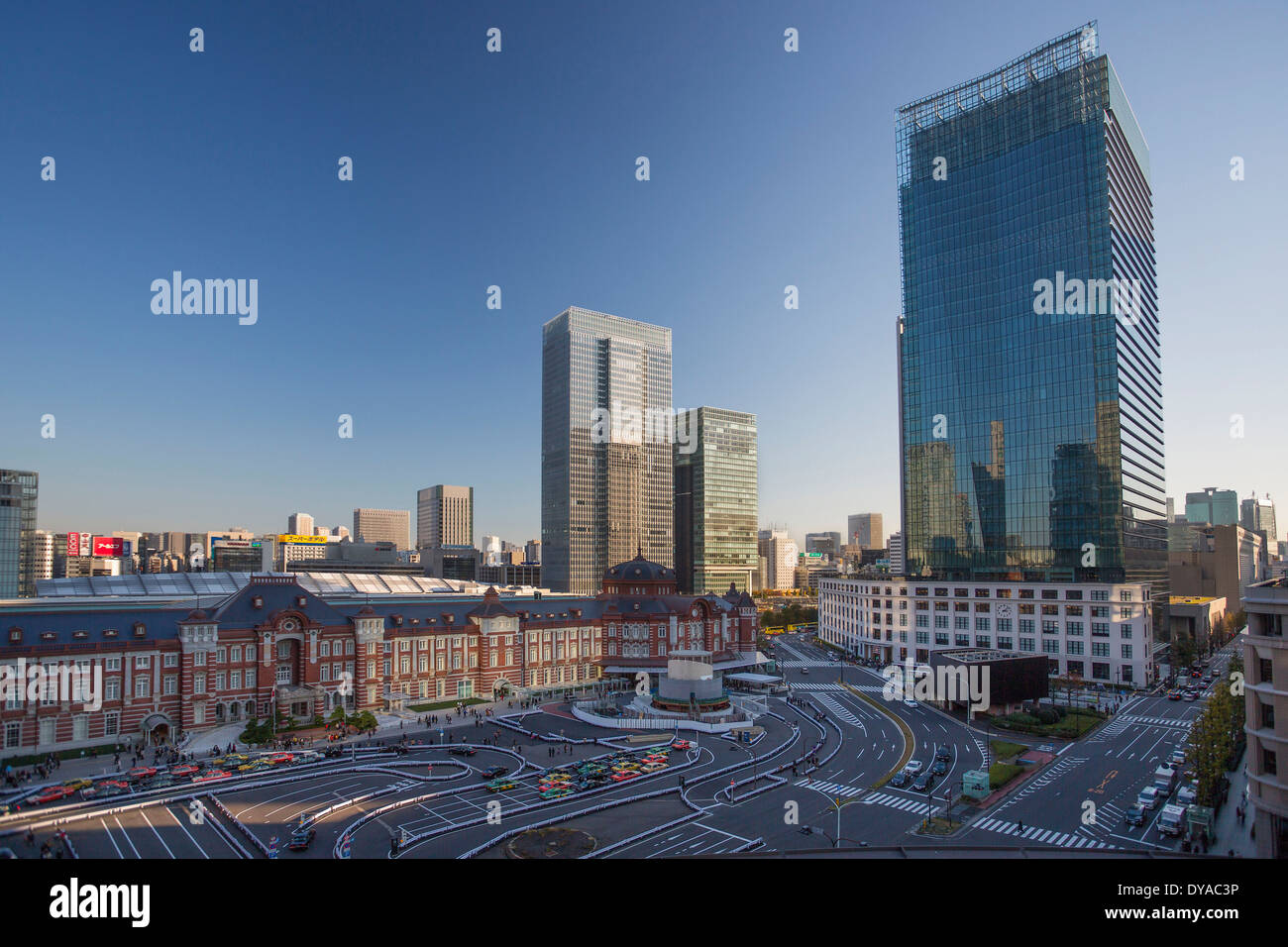 Japan, Asia, Tokyo, City, Tokyo station, district, marunouchi, urban, new, old, renewed, station, Stock Photo